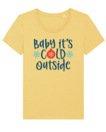 Baby Its Cold Outside Tricou mânecă scurtă guler larg fitted Damă Expresser