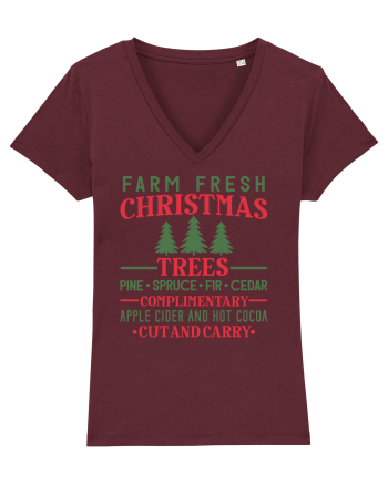 Farm Fresh Xmas Trees Burgundy