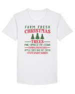 Farm Fresh Xmas Trees Tricou mânecă scurtă guler larg Bărbat Skater