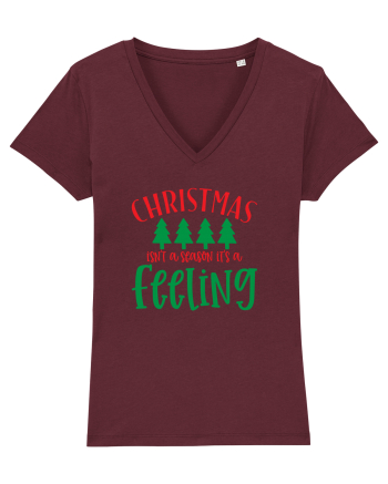 Christmas is a feeling Burgundy