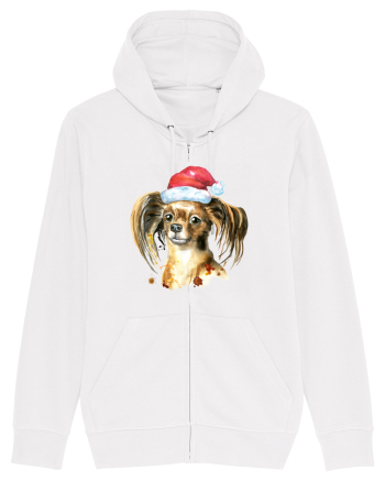Cute Dog Santa Hat White