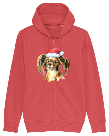Cute Dog Santa Hat Carmine Red