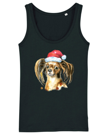 Cute Dog Santa Hat Black