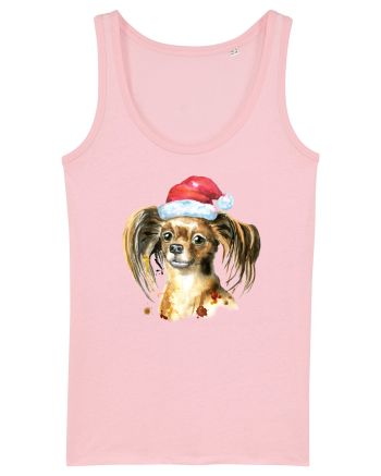 Cute Dog Santa Hat Cotton Pink