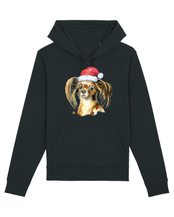 Cute Dog Santa Hat Black