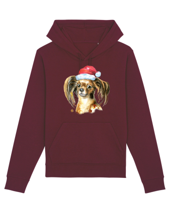 Cute Dog Santa Hat Burgundy