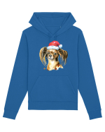 Cute Dog Santa Hat Hanorac Unisex Drummer