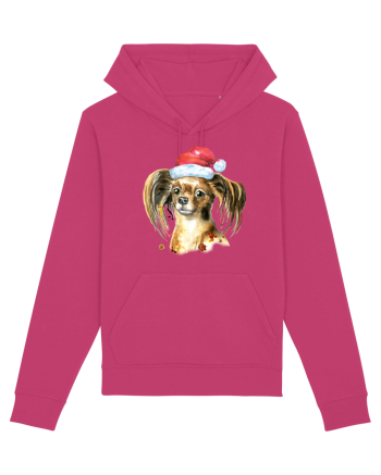Cute Dog Santa Hat Raspberry