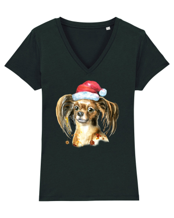 Cute Dog Santa Hat Black