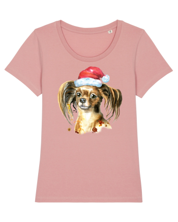 Cute Dog Santa Hat Canyon Pink