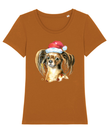 Cute Dog Santa Hat Roasted Orange