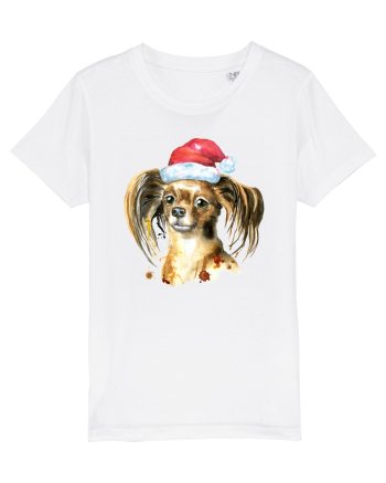 Cute Dog Santa Hat White