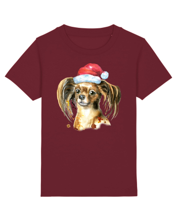 Cute Dog Santa Hat Burgundy