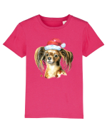 Cute Dog Santa Hat Tricou mânecă scurtă  Copii Mini Creator