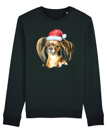 Cute Dog Santa Hat Black