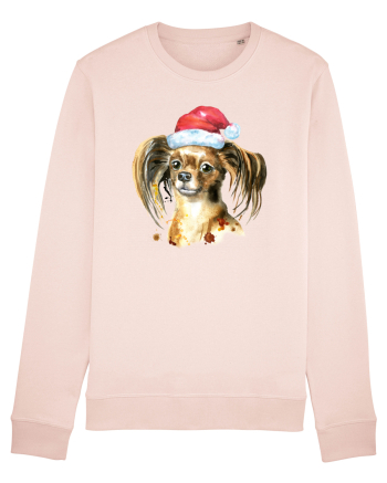 Cute Dog Santa Hat Candy Pink