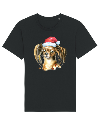 Cute Dog Santa Hat Black