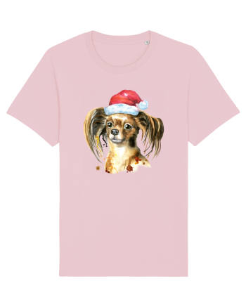 Cute Dog Santa Hat Cotton Pink