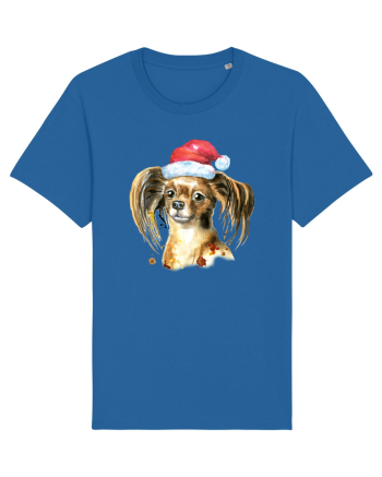 Cute Dog Santa Hat Royal Blue