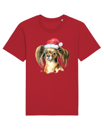 Cute Dog Santa Hat Red