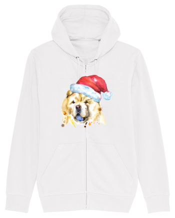 Chow Chow Santa White