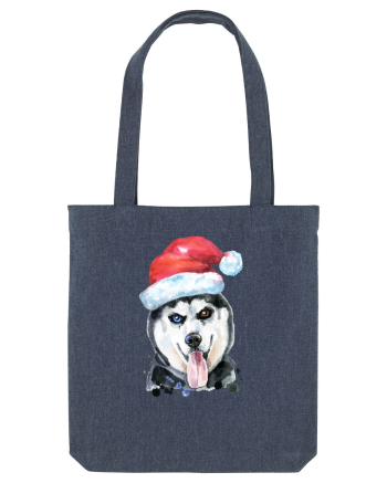 Husky Santa Hat Midnight Blue