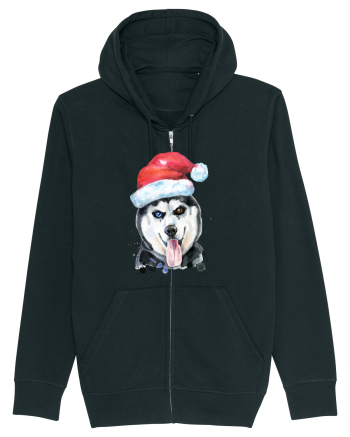 Husky Santa Hat Black