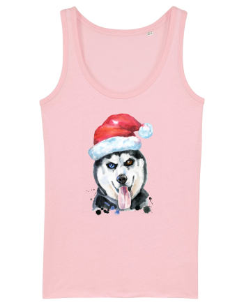 Husky Santa Hat Cotton Pink