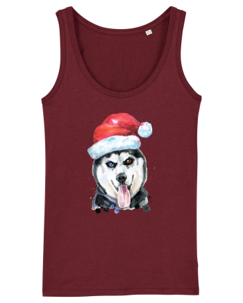 Husky Santa Hat Burgundy