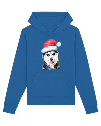 Husky Santa Hat Royal Blue