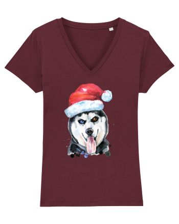 Husky Santa Hat Burgundy