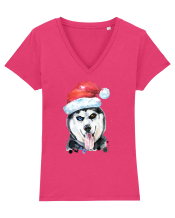 Husky Santa Hat Raspberry