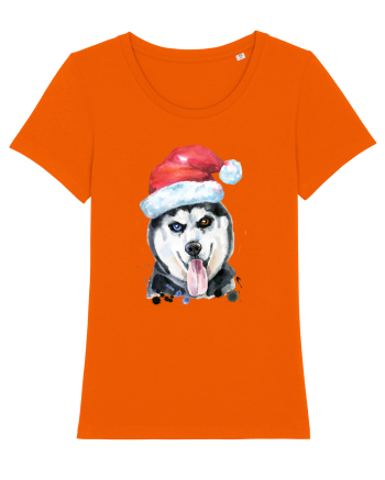Husky Santa Hat Bright Orange