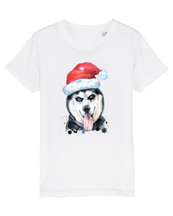 Husky Santa Hat White