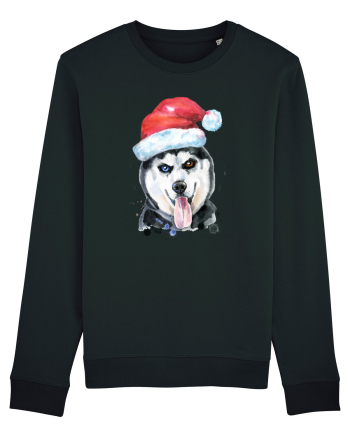 Husky Santa Hat Black