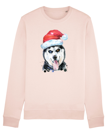 Husky Santa Hat Candy Pink