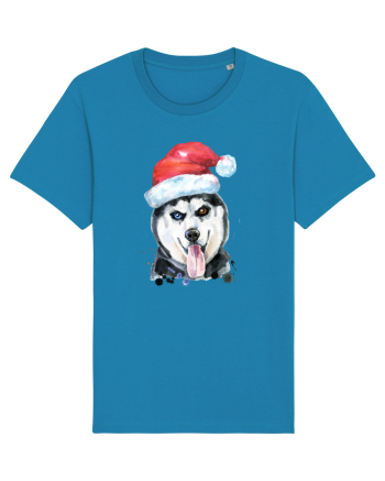 Husky Santa Hat Azur