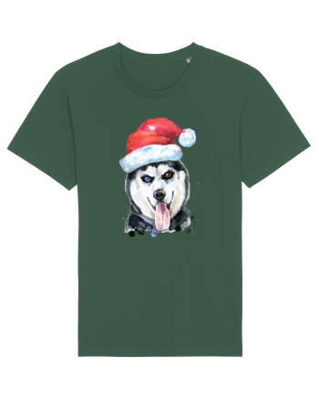 Husky Santa Hat Bottle Green
