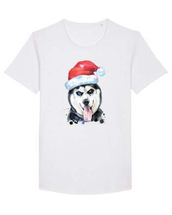 Husky Santa Hat White