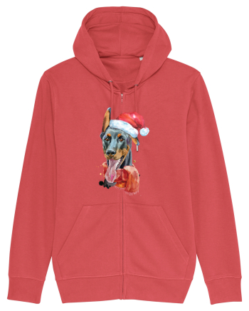 Doberman Santa Hat Carmine Red