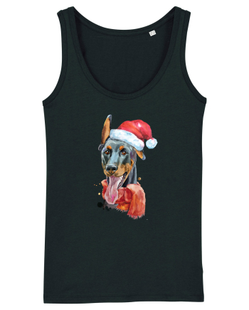 Doberman Santa Hat Black