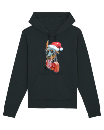 Doberman Santa Hat Black