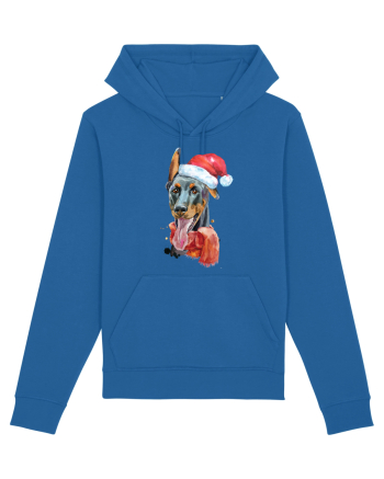 Doberman Santa Hat Royal Blue