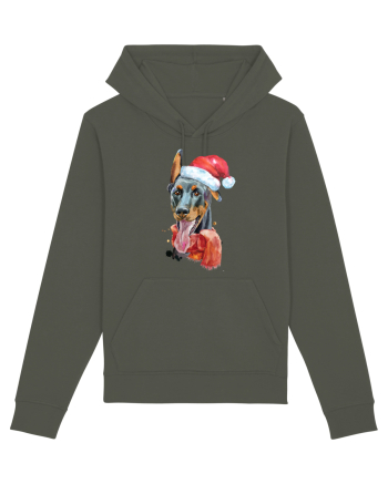 Doberman Santa Hat Khaki