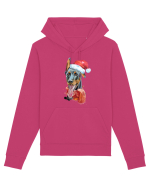 Doberman Santa Hat Hanorac Unisex Drummer