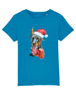 Doberman Santa Hat Tricou mânecă scurtă  Copii Mini Creator
