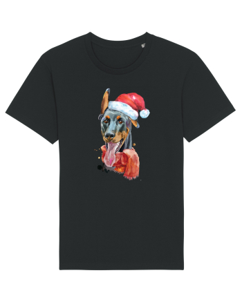 Doberman Santa Hat Black