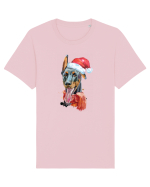 Doberman Santa Hat Tricou mânecă scurtă Unisex Rocker