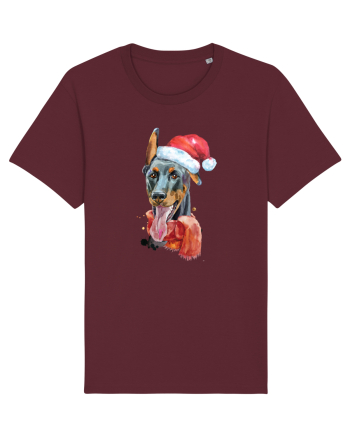 Doberman Santa Hat Burgundy