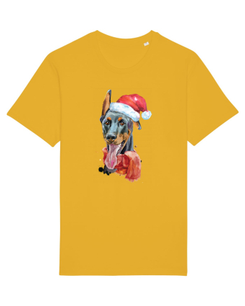 Doberman Santa Hat Spectra Yellow